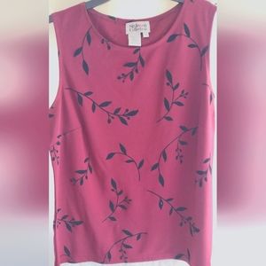 Styles & Co Velvet Floral Imprint Sleeveless Med